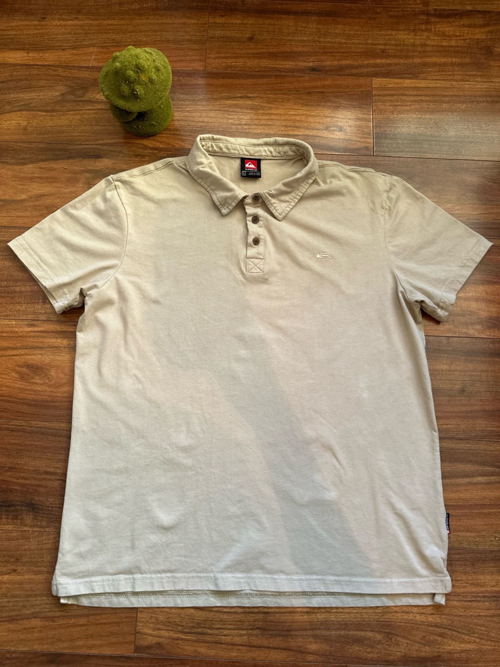 Quiksilver Vintage Embroidered Logo Polo Shirt Large